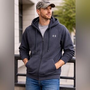 Under Armour Men’s Full Zip Hooded Fleece Hoodie Jacket Navy Blue XL